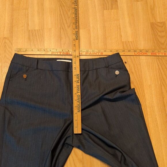 Adrienne Vittadini Studio Pants Womens 12 Navy Blue Career Work Business - Picture 3 of 9